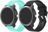 📱 junboer 20mm quick release silicone replacement strap for garmin vivoactive 3/forerunner 645/galaxy active 2 40 44mm + more logo