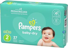 img 3 attached to 👶 Pampers Baby Dry Size 2 Diapers, Jumbo Pack – 37 Count