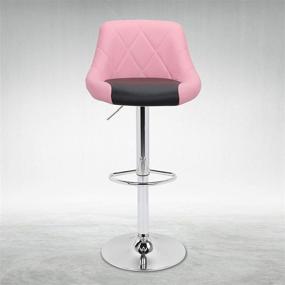 img 2 attached to Magshion Model Stool Chair Dining Counter Bar Pub Set of 2, Pink/Black - Stylish Seating for Your Home or Office