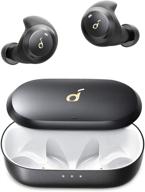 🎧 anker soundcore spirit dot 2 true wireless earbuds - enhanced bass, waterproof ipx7, sweatproof, 16 hours playtime, fast charging, comfortable airwings, bluetooth 5.0, sports earphones for workout, gym, jogging logo