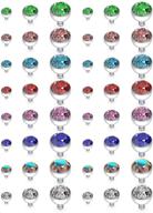 🌙 gadeaila 14g titanium dermal piercing jewelry with opal, cz, and turquoise options for women and men - moon, star, heart, ball, and more - multiple sizes - 9-48pcs logo