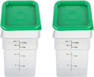 📦 cambro 4sfspp190 4 qt. translucent container with sfc2452 kelly green lid - 2 pack, 4 quart логотип