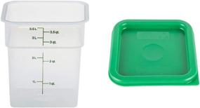 img 2 attached to 📦 Cambro 4SFSPP190 4 Qt. Translucent Container with SFC2452 Kelly Green Lid - 2 Pack, 4 Quart