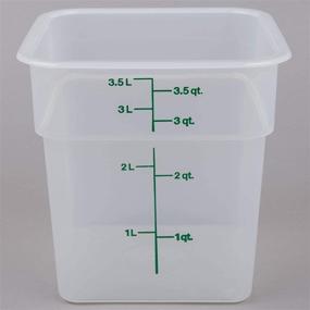 img 1 attached to 📦 Cambro 4SFSPP190 4 Qt. Translucent Container with SFC2452 Kelly Green Lid - 2 Pack, 4 Quart