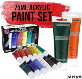 img 3 attached to 🎨 U.S. Art Supply Sip and Paint Party Kit - 6 Easels, 12 Paint Tubes, 12 Canvas Panels, 6 Brush Sets &amp; 6 Aprons