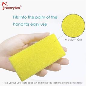 img 1 attached to 🦶 Maryton Pumice Sponge for Feet: Ultimate Pedicure Stone Callus Remover & Foot Scrubber - Bulk Pack of 4 (Assorted Colors)