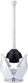 img 4 attached to 🚽 Hideaway Toilet Plunger with Caddy - Heavy Duty Bathroom Plungers with Holder, White