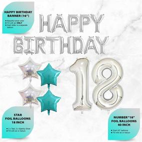 img 1 attached to Complete Teal Green Turquoise 🎉 18th Birthday Decorations Set for Girls