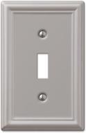 🔘 amerelle 149tbn chelsea wallplate, 1 toggle, steel, brushed nickel, 1-pack: sleek style and durability for your toggle switches логотип