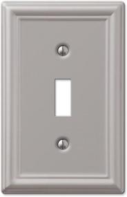 img 4 attached to 🔘 Amerelle 149TBN Chelsea Wallplate, 1 Toggle, Steel, Brushed Nickel, 1-Pack: Sleek Style and Durability for Your Toggle Switches