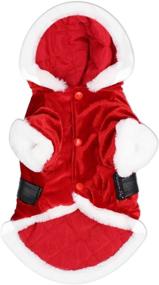 img 3 attached to Parisian Pet Dog Cat Xmas Mrs Claus and Santa Claus Winter Dress: Trendy Holiday Outfit for Your Furry Friend!