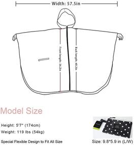 img 2 attached to Fashion Hooded Poncho Waterproof Raincoat Women's Clothing in Coats, Jackets & Vests