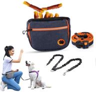 reflective strip dog treat training pouch bag with waist attachment - perfect for outdoor pet training, carrying toys and snacks logo