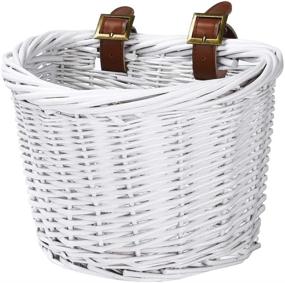 img 4 attached to 🚲 YEHTEH Wicker Kid Bike Basket: Vibrant Bicycle Basket for Junior's Bike, Large Size (L10 x W8x H7 inch)