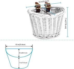 img 1 attached to 🚲 YEHTEH Wicker Kid Bike Basket: Vibrant Bicycle Basket for Junior's Bike, Large Size (L10 x W8x H7 inch)