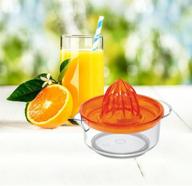 🍊 uniware italian-made fruit juicer strainer reamer with handle pour spout, bpa free - variations in color (orange) logo