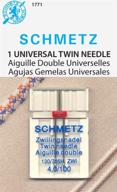 🧵 schmetz twin machine needle - size 4.0mm/100, 1 count logo