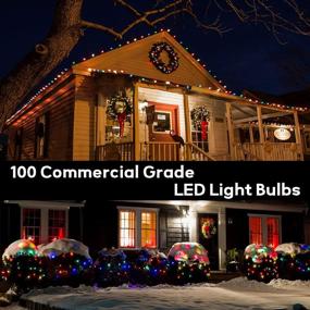 img 1 attached to 🍓 Commercial LED Strawberry String Lights - 100 LED C9 Christmas Lights 66ft Green Wire for Outdoor Indoor Xmas Decor - Decorative Light Strand for Garden Yard Party Home Wreath Garland Christmas Tree (RGB)