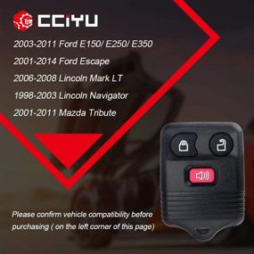 img 3 attached to 🔑 cciyu CWTWB1U331 Keyless Entry Remote Car Key Fob Clicker Transmitter Alarm 1X 3 Buttons Replacement for 1998-2016 M azda L incoln F ord M ercury Series CWTWB1U331