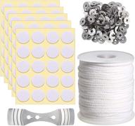 🕯️ yeajon 200 ft braided candle wicks with sustainer tabs & stickers: ideal candle making kit supplies logo