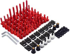 img 3 attached to Motorcycle Fairing Bolt Kit Motorcycle Bodywork Screws Windscreen Screws Bolts And Nuts Kit CNC Universal Motorcycle Screws 116Pcs For CBR600RR CBR1000RR (Red)