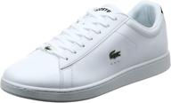 👟 lacoste carnaby white leather men's sneakers logo