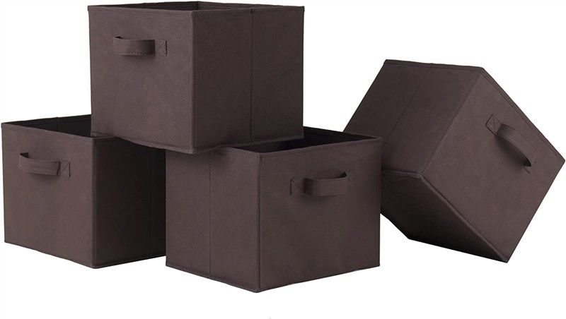 capri foldable chocolate fabric baskets 로고