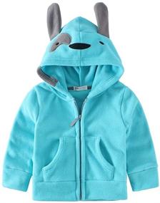 img 4 attached to Mud Kingdom Boys' Hooded Fleece Jacket: Adorable and Stylish Outerwear