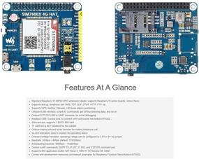 img 1 attached to 📶 SIM7600A-H 4G/3G/GNSS HAT модуль для Raspberry Pi Zero/Zero W/2B/3B/4B/Jetson Nano: LTE CAT4, 150Mbps, ГНСС позиционирование