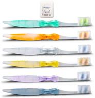 🦷 зубная щетка с флосированием sofresh 6 разнообразий для взрослых мягкая упаковка: с зубной нитью на основе ксилита для оптимальной гигиены полости рта логотип