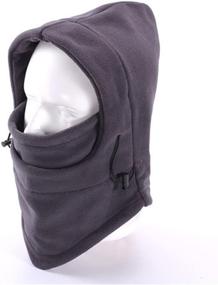 img 2 attached to 🧣 FZBNSRKO 6-in-1 Thick Thermal Fleece Balaclava Hood - Wind Stopper Ski Outdoor Sports Face Mask