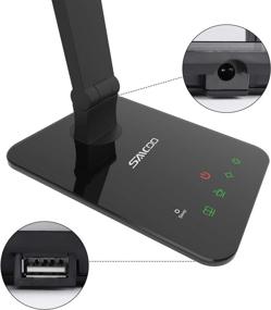 img 1 attached to Saicoo LED Desktop Lamp: Large LED Panel, Seamless Dimming-Control, USB Charging Port & More!