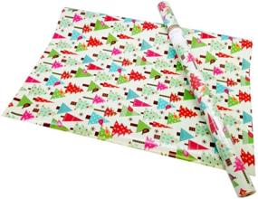 img 1 attached to 🎁 2 Rolls Festive Forest Holiday Gift Wrap Paper by The Gift Wrap Company, Each Roll measures 24-Inch x 16-Foot