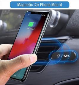 img 3 attached to 📱 High-Quality 2-Pack TT&C Magnetic Car Zinc Alloy Phone Mount with Upgrade Magnet 8pcs - Universal Dashboard Holder, Cell Phone Grip Car Kits, 360° Adjustable Super Strong Magnet for Samsung, iPhone, LG (Black)