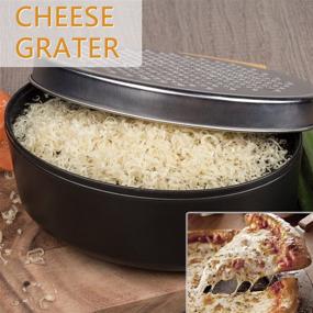 img 3 attached to Convenient Cheese Grater with Airtight Storage Container: 2-in-1 Kitchen Essential for Shredding Cheese & Vegetables, Chopping & Cutting