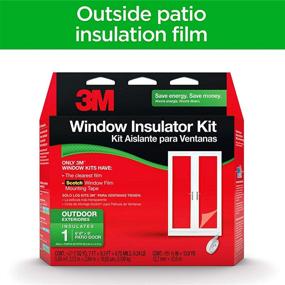 img 3 attached to 🚪 3M Outdoor Patio Door Clear Insulation Kit for Large Windows and Sliding Doors, Heat/Cold Insulation, 1-Door Kit - 7ft. x 9.3ft.