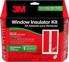 img 4 attached to 🚪 3M Outdoor Patio Door Clear Insulation Kit for Large Windows and Sliding Doors, Heat/Cold Insulation, 1-Door Kit - 7ft. x 9.3ft.