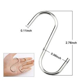 img 3 attached to 🛁 Stainless Steel Bathroom Hooks - Pack of 40