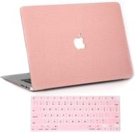 👉 suscadm skin decals stickers for macbook pro 13 inch case, 2020 2019 release a2338 a2289: protect your laptop with nano leather anti-scratch shell sticker & keyboard cover in rose red logo