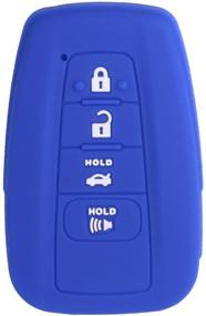 img 3 attached to 🔑 2018 2019 Camry Smart Remote Blue Silicone Key Fob Skin Cover Case Protector Shell by XUHANG