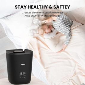 img 2 attached to 🌬️ 4.5L Top-Fill Cool Mist Humidifier - BLOVES for Bedroom Large, Baby room, Essential Oil Diffuser, Whisper Quiet, Auto Shut-off, Sleep Mode, LED display Customized Humidity, Remote Control