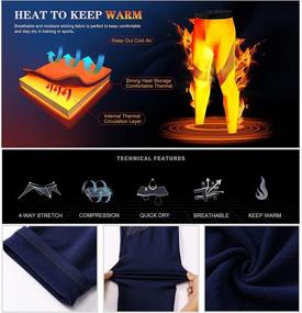 img 3 attached to 🔥 MEETWEE Men's Thermal Pants: Winter Base Layer Compression Tights for Heat Retention in Cold Weather