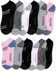 img 3 attached to 🧦 Nautica Women's Low Cut Athletic Socks with Cushioned Comfort - Pack of 12 (Moisture Control Included)