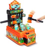 🕹️ lukat arcade game toys - whack game mole, mini electronic hammering & pounding, gift idea for toddler kids boys girls ages 3-8+, cartoon zombie style fun toys logo