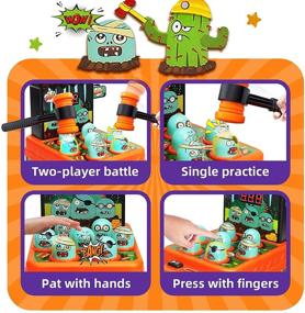 img 1 attached to 🕹️ Lukat Arcade Game Toys - Whack Game Mole, Mini Electronic Hammering & Pounding, Gift Idea for Toddler Kids Boys Girls Ages 3-8+, Cartoon Zombie Style Fun Toys
