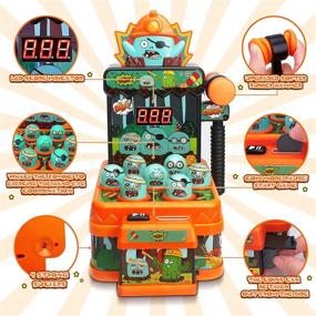 img 2 attached to 🕹️ Lukat Arcade Game Toys - Whack Game Mole, Mini Electronic Hammering & Pounding, Gift Idea for Toddler Kids Boys Girls Ages 3-8+, Cartoon Zombie Style Fun Toys