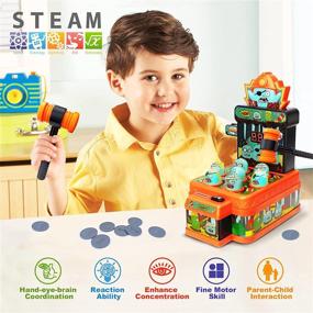 img 3 attached to 🕹️ Lukat Arcade Game Toys - Whack Game Mole, Mini Electronic Hammering & Pounding, Gift Idea for Toddler Kids Boys Girls Ages 3-8+, Cartoon Zombie Style Fun Toys