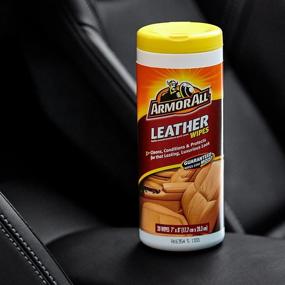 img 1 attached to 🚗 Armor All Leather Wipes for Car Interiors - Effective Cleaning for Cars, Trucks, and Motorcycles, Pack of 20 Wipes, Model 10881