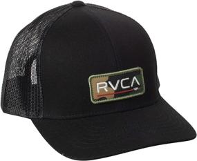 img 1 attached to 🧢 Adjustable Curved Brim Trucker Hat for Men by RVCA - Snapback Style