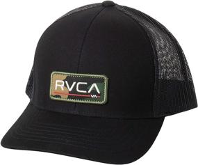 img 4 attached to 🧢 Adjustable Curved Brim Trucker Hat for Men by RVCA - Snapback Style